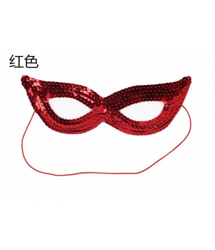 Red Sequin Eye Party Mask