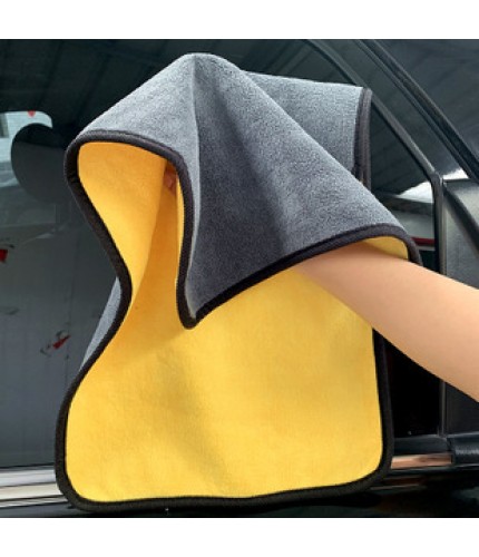 Gray And Yellow cm 30x60 Car Wash Fleece Towel