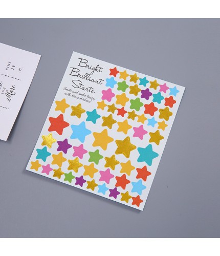 9 Colored Five-Pointed Stars Korean Style Stickers
