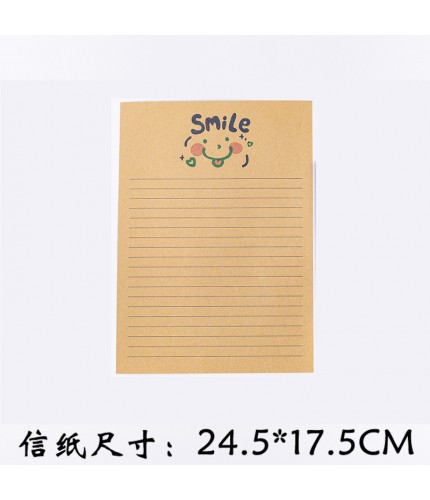 Cowhide Smile 1 Letter Greeting Note Paper